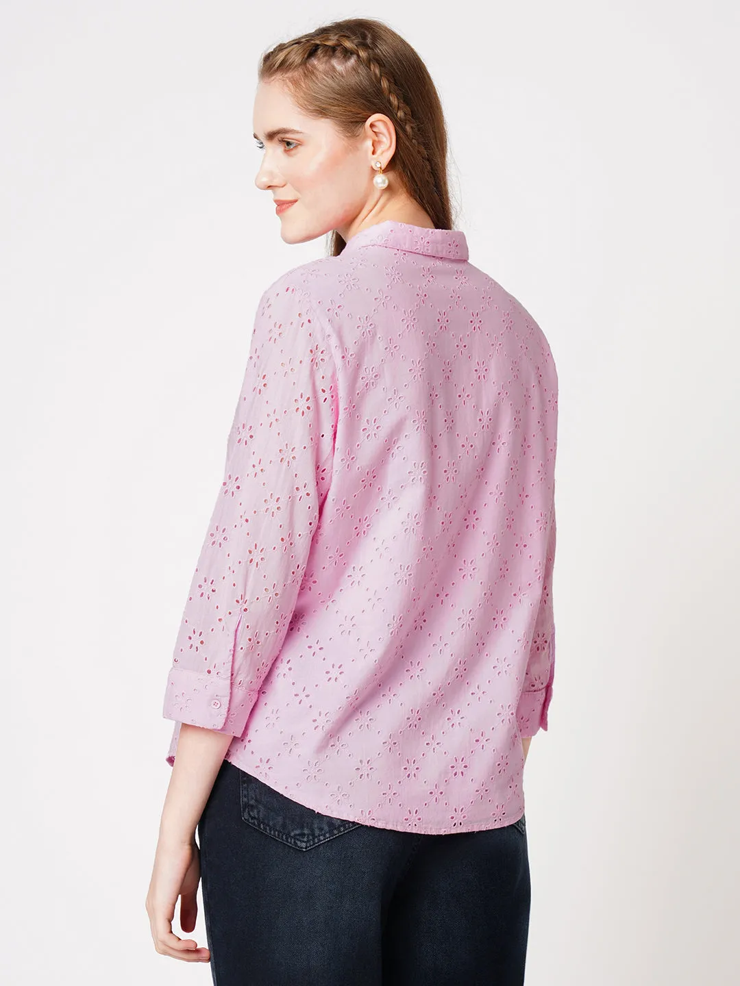 Women Schiffli Casual Shirt