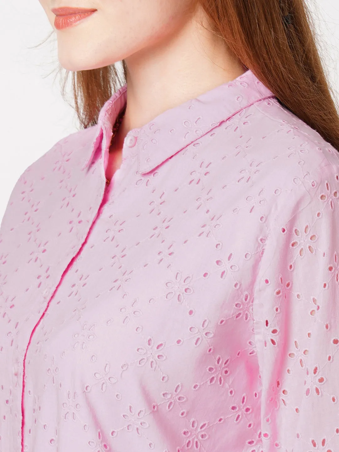 Women Schiffli Casual Shirt