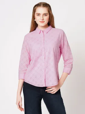 Women Schiffli Casual Shirt
