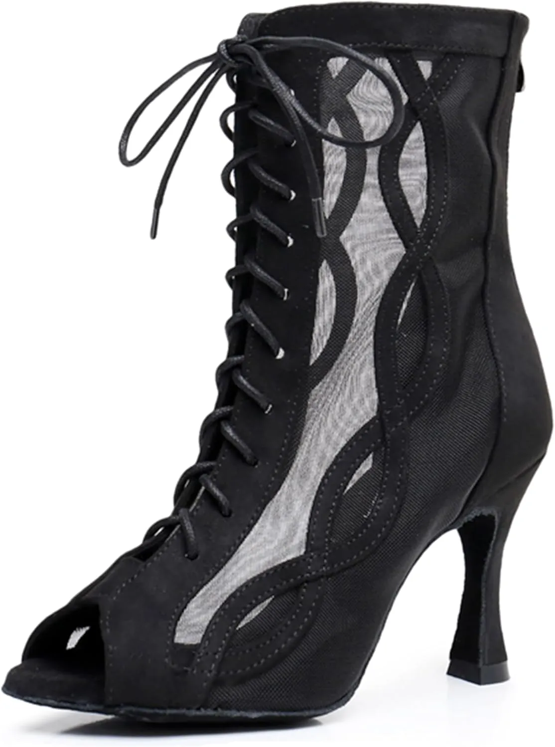 Womens Girls Ballroom Shoes Latin Tango Dancing Heels Sexy Open Toe Party Evening Ankle Sandal Boots X3231