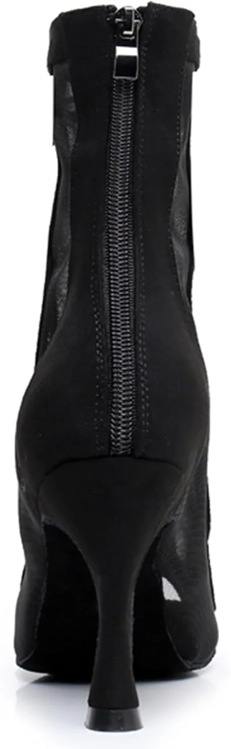 Womens Girls Ballroom Shoes Latin Tango Dancing Heels Sexy Open Toe Party Evening Ankle Sandal Boots X3231