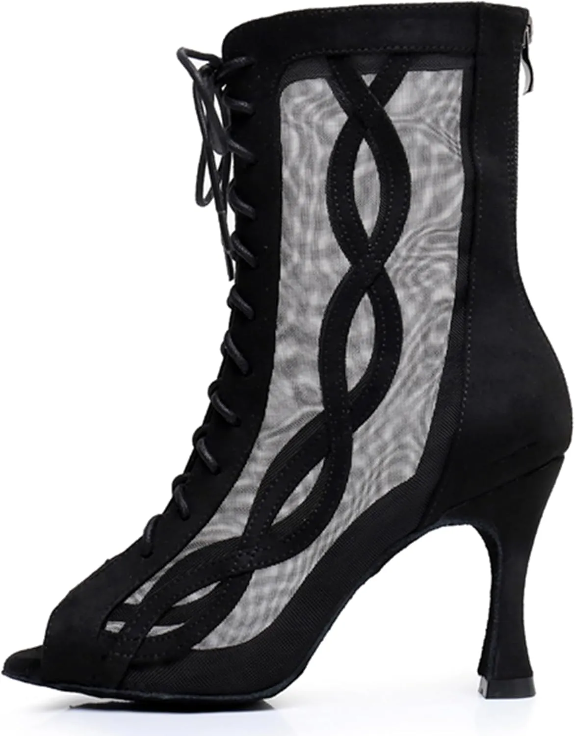 Womens Girls Ballroom Shoes Latin Tango Dancing Heels Sexy Open Toe Party Evening Ankle Sandal Boots X3231