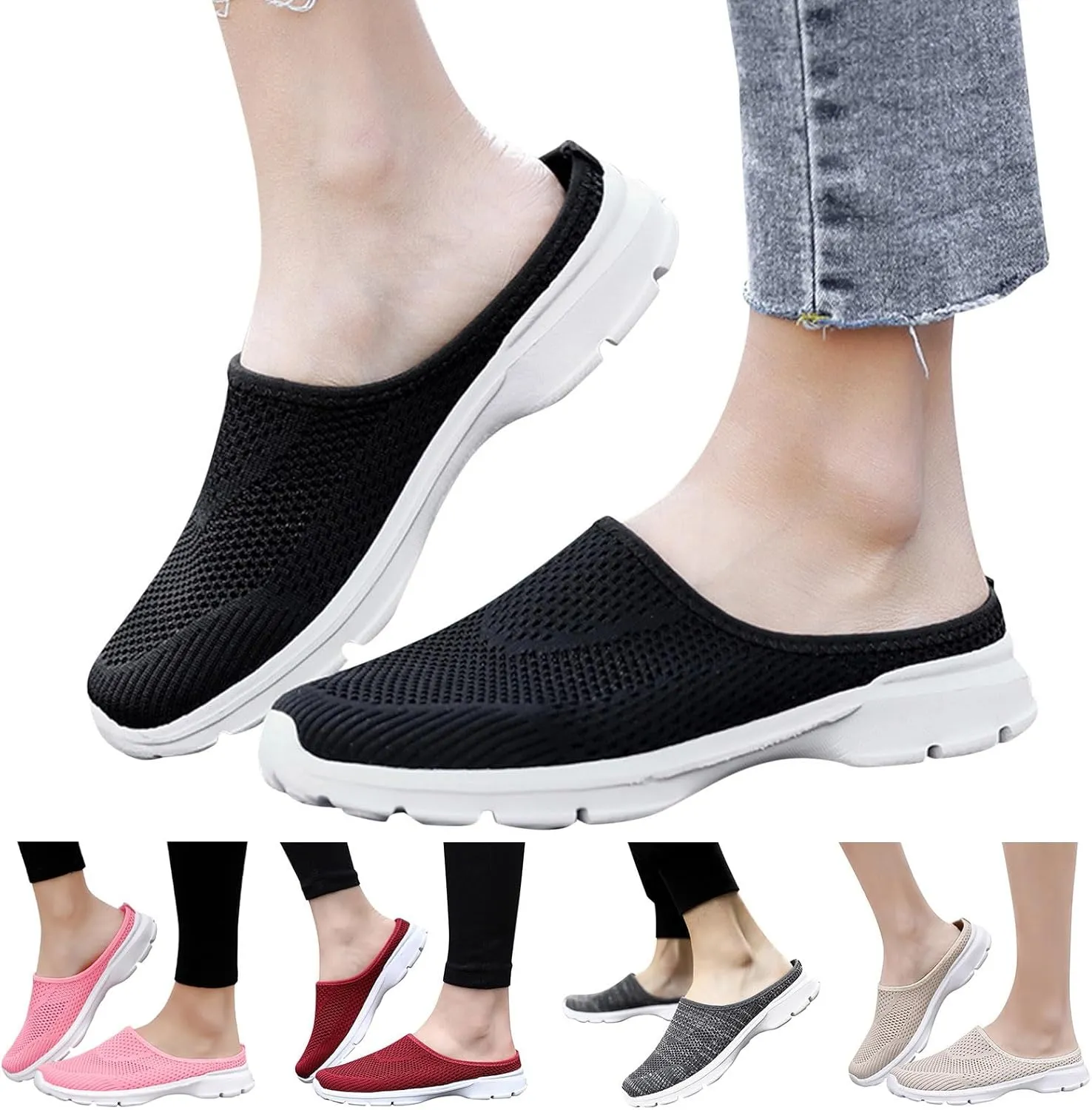 Women's Orthopedic Hollow-Out Summer Sandals Breathable Walking Boat Shoes Beach Sandals Lightweight Slippers