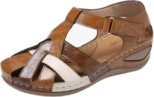 Women's Orthopedic Sandals Flats with Arch Support Outdoor Adjustable 2025 Summer Holiday Party Shoes