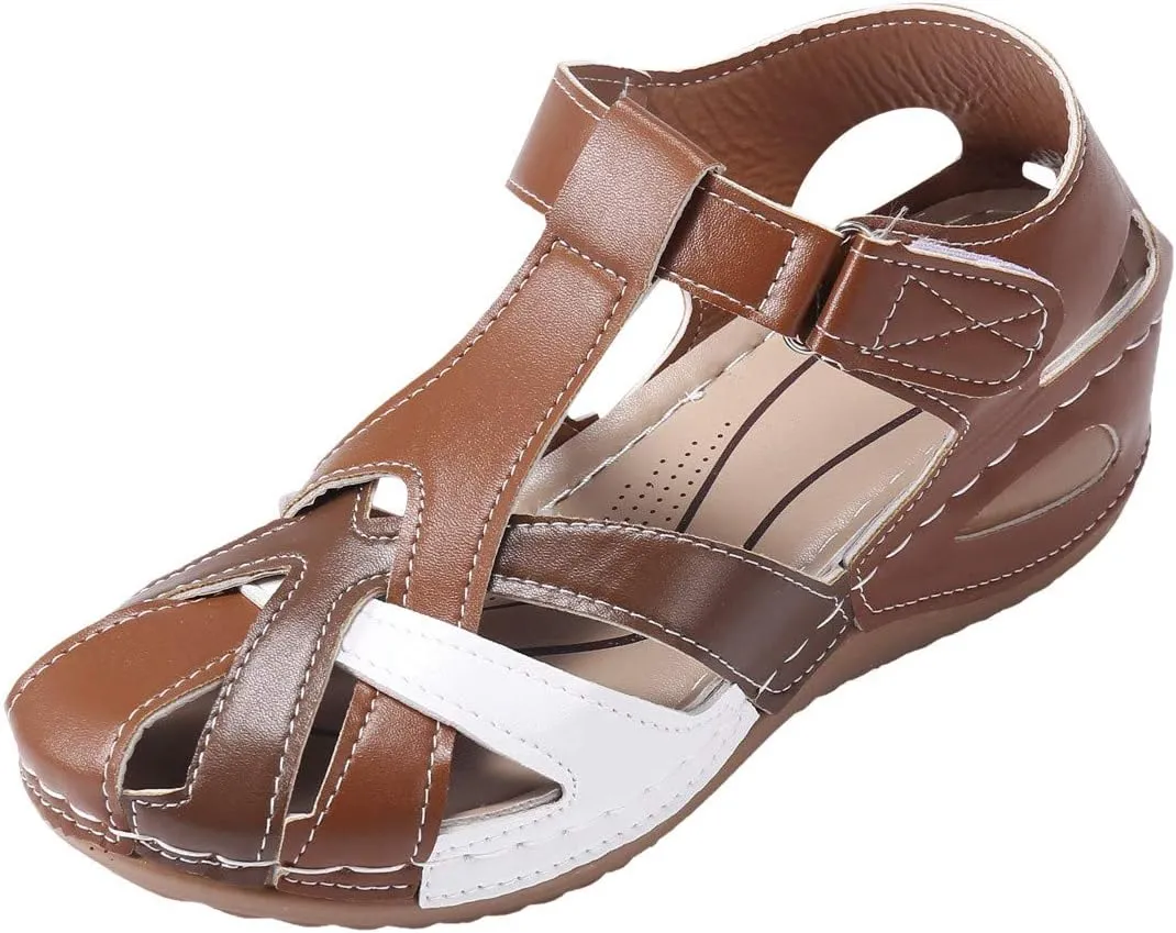 Women's Orthopedic Sandals Flats with Arch Support Outdoor Adjustable 2025 Summer Holiday Party Shoes