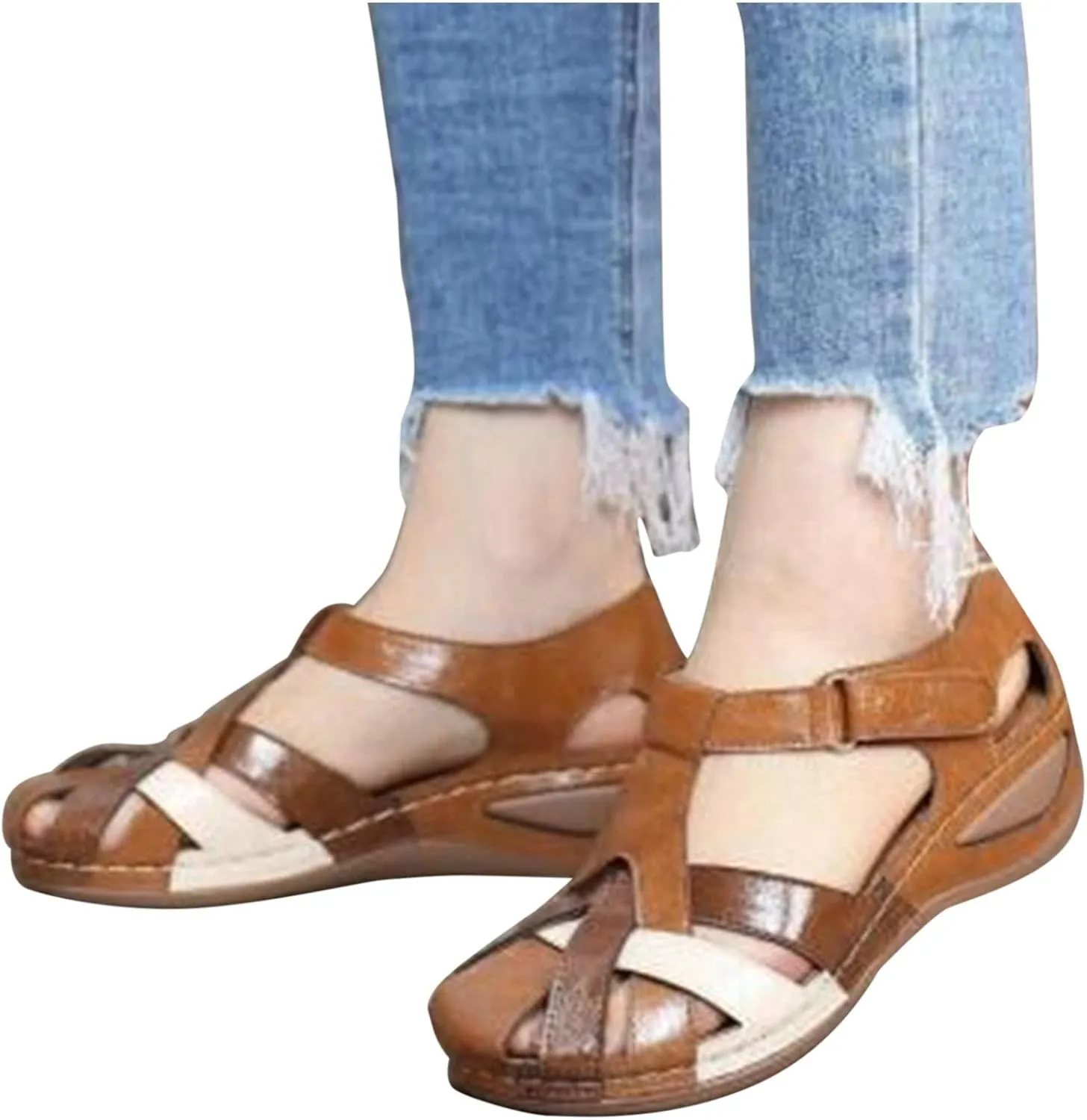 Women's Orthopedic Sandals Flats with Arch Support Outdoor Adjustable 2025 Summer Holiday Party Shoes
