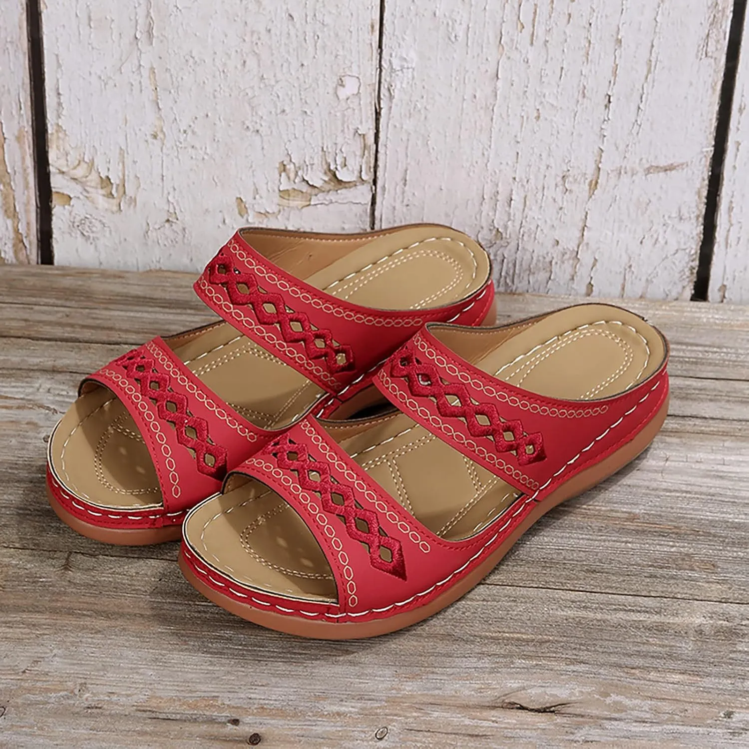 Womens Orthotic Hiking Sandals Arch Support Adjustable Straps Outdoor Walking Shoes Thick Cushion Plantar Fasciitis Relief Summer