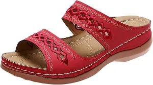 Womens Orthotic Hiking Sandals Arch Support Adjustable Straps Outdoor Walking Shoes Thick Cushion Plantar Fasciitis Relief Summer