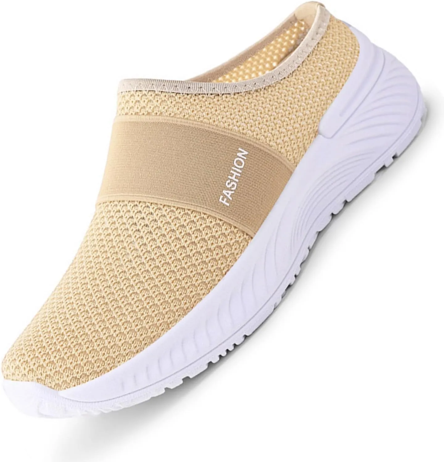 Women's Slippers Slip on Mules Clogs Lightweight Breathable Walking Sneakers Comfort Backless Shoes Quick Drying Garden Shoes Orthopedic Diabetic Shoe with Arch-Support