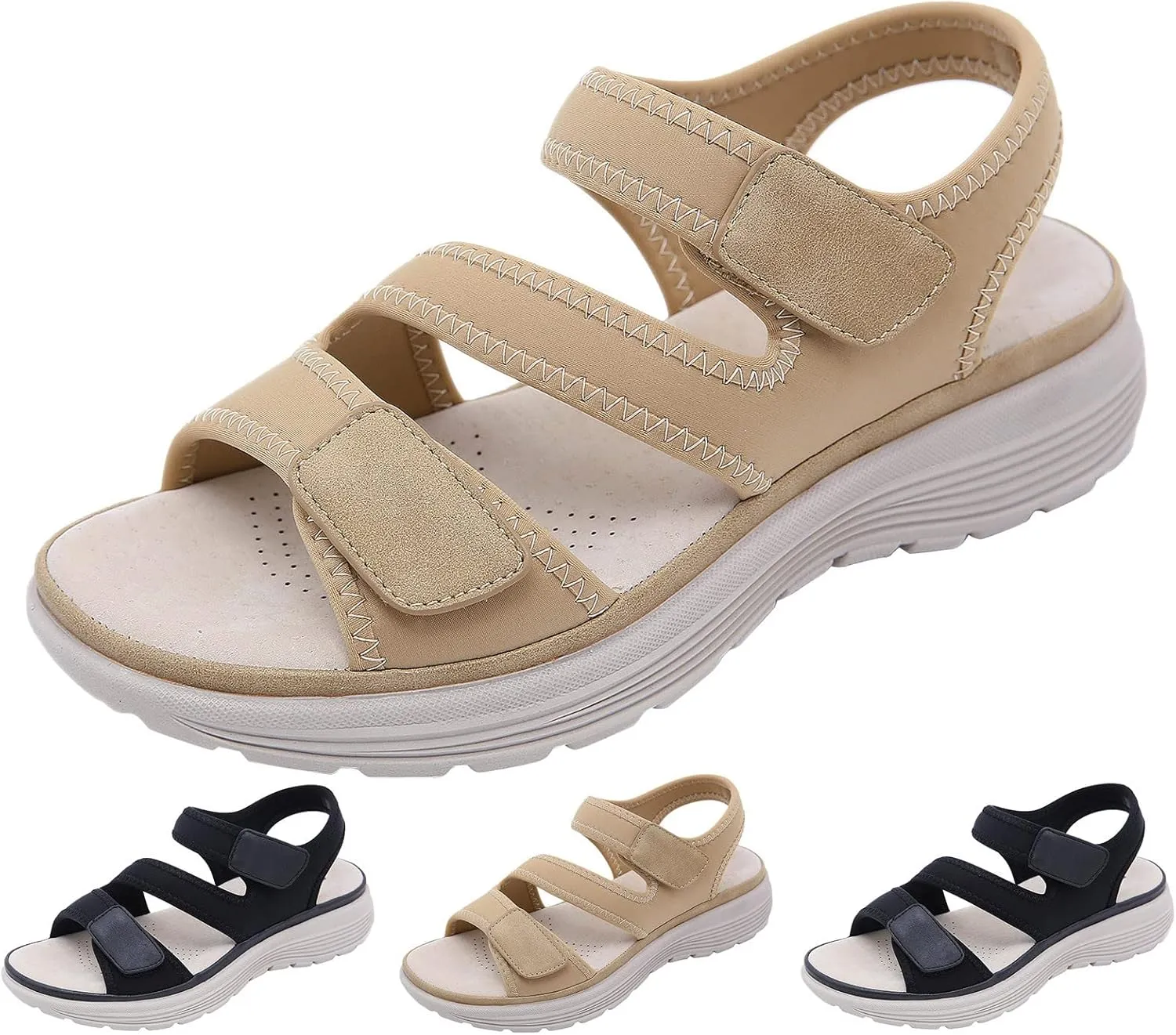 Womens Sport Sandals Orthopedic Wedge Lightweight Outdoor Hiking Adjustable Strap Sandal Comfortable Recovery Shoes