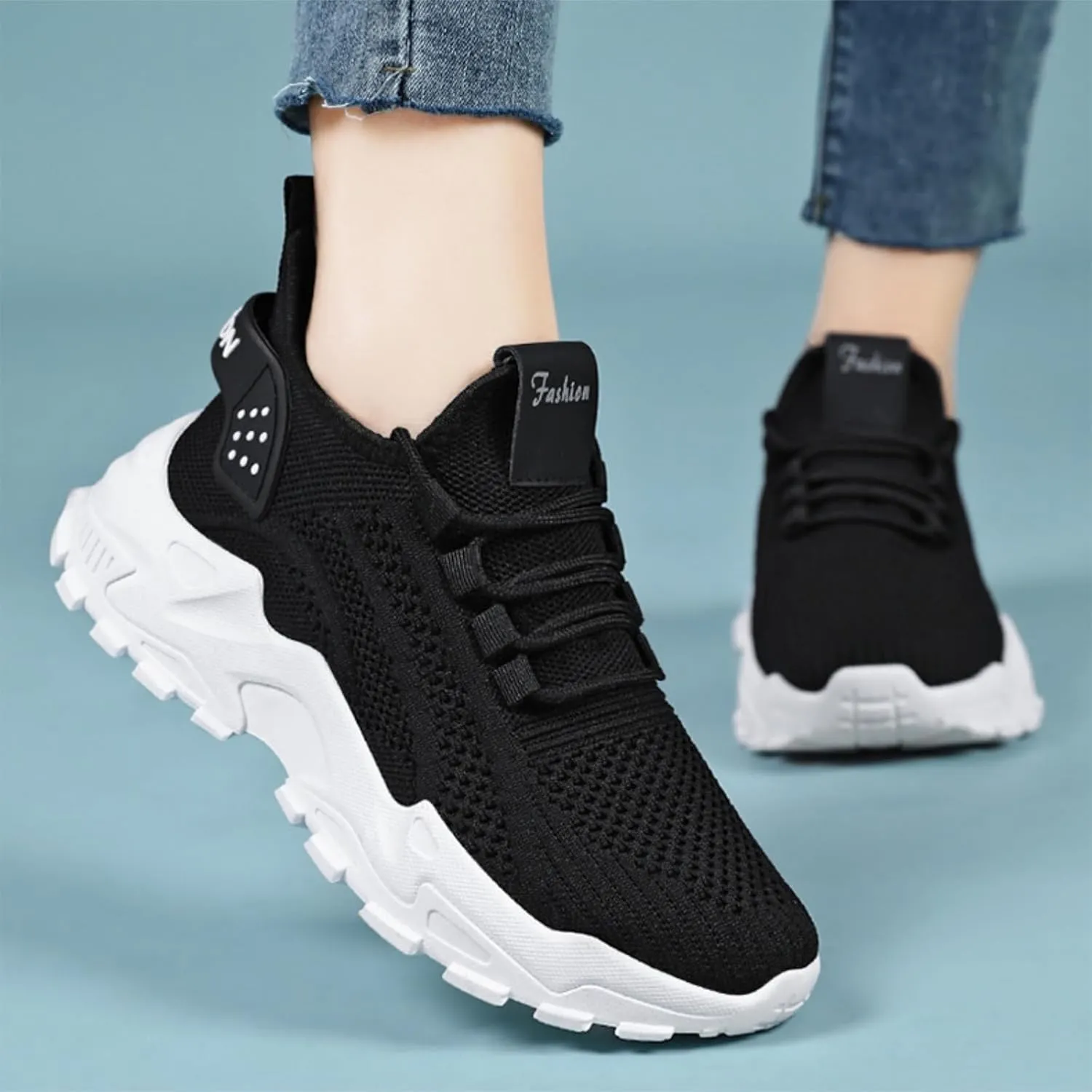 Women's Walking Shoes Casual Running Shoe Lightweight Breathable Sneaker Comfortable Tennis Slip on Shoes Soft Sole Trainers Workout Footwear Non-Slip Gym Sneakers