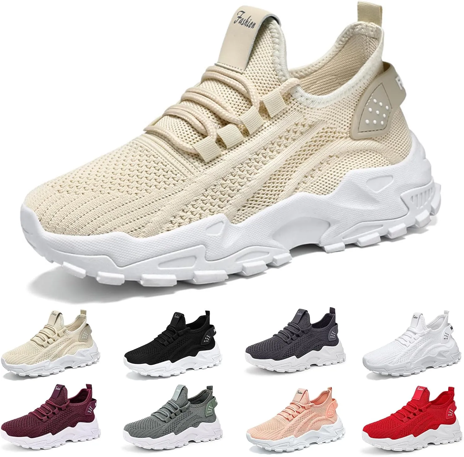 Women's Walking Shoes Casual Running Shoe Lightweight Breathable Sneaker Comfortable Tennis Slip on Shoes Soft Sole Trainers Workout Footwear Non-Slip Gym Sneakers
