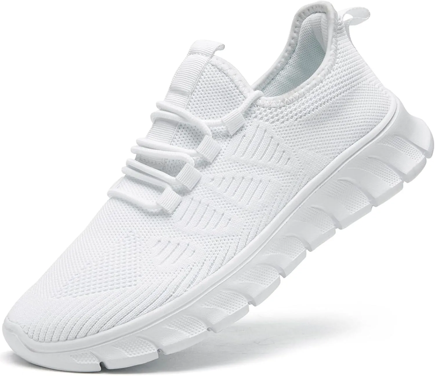Womens Workout Gym Shoe Running Shoes Walking Tennis Shoes Athletic Sport Non Slip Casual Fashion Sneakers White Size 8.5